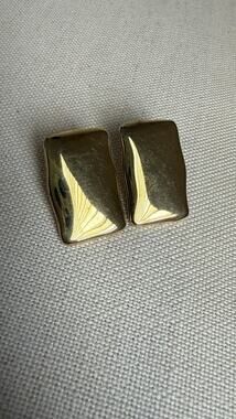 Shashi Rectangular Golden Tone Earrings New